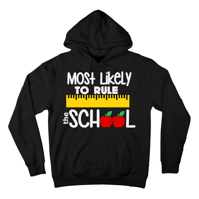 MOST LIKELY TO RULE THE SCHOOL RULER & APPLE Tall Hoodie