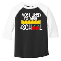 MOST LIKELY TO RULE THE SCHOOL RULER & APPLE Toddler Fine Jersey T-Shirt