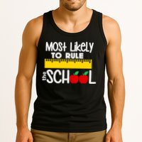 MOST LIKELY TO RULE THE SCHOOL RULER & APPLE Tank Top