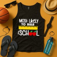 MOST LIKELY TO RULE THE SCHOOL RULER & APPLE Tank Top