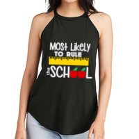 MOST LIKELY TO RULE THE SCHOOL RULER & APPLE Women's Perfect Tri Rocker Tank