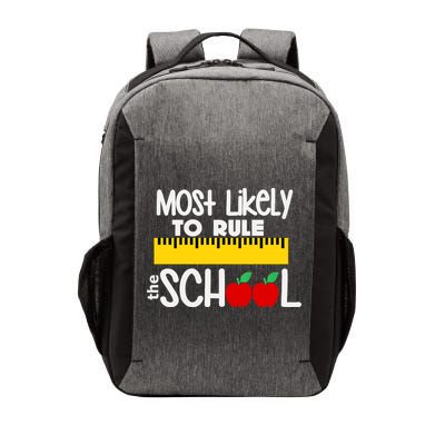 MOST LIKELY TO RULE THE SCHOOL RULER & APPLE Vector Backpack