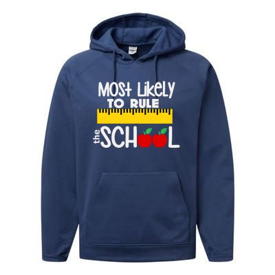 MOST LIKELY TO RULE THE SCHOOL RULER & APPLE Performance Fleece Hoodie