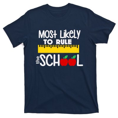 MOST LIKELY TO RULE THE SCHOOL RULER & APPLE T-Shirt