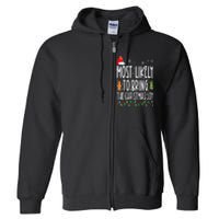 Most Likely To Bring The Christmas Joy Family Christmas Full Zip Hoodie