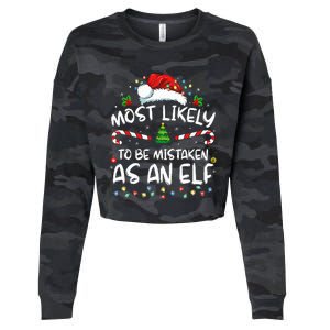 Most Likely To Be Mistaken As An Elf Cropped Pullover Crew