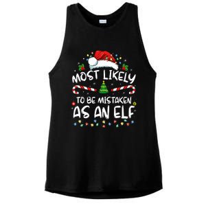 Most Likely To Be Mistaken As An Elf Ladies PosiCharge Tri-Blend Wicking Tank