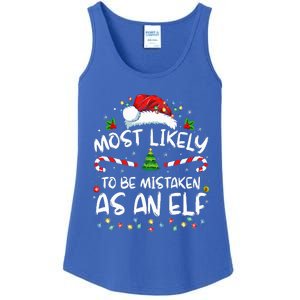 Most Likely To Be Mistaken As An Elf Ladies Essential Tank