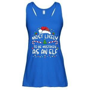 Most Likely To Be Mistaken As An Elf Ladies Essential Flowy Tank