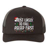 Most Likely To Fall Asleep First Funny Xmas Family Yupoong Adult 5-Panel Trucker Hat