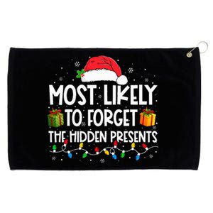 Most Likely To Forget The Hidden Presents Family Christmas Grommeted Golf Towel