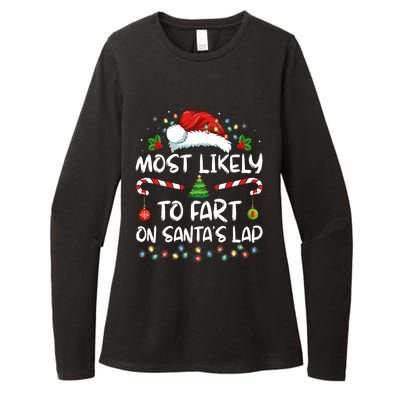 Most Likely To Fart On SantaS Lap Family Christmas Holiday Womens CVC Long Sleeve Shirt