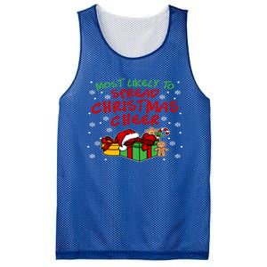 Most Likely To Spread Christmas Cheer Gift Mesh Reversible Basketball Jersey Tank