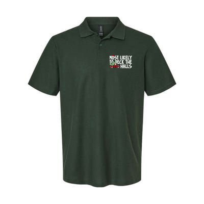 Most Likely To Deck The Halls Christmas Holiday Polo