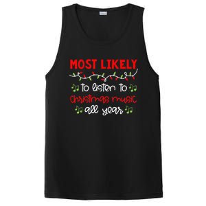 Most Likely To Shirt Funny Matching Family Christmas PJs PosiCharge Competitor Tank