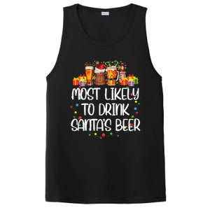 Most Likely To Drink SantaS Beer Matching Christmas PosiCharge Competitor Tank