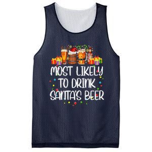 Most Likely To Drink SantaS Beer Matching Christmas Mesh Reversible Basketball Jersey Tank