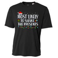 Most Likely To Shake The Presents Family Matching Christmas Cooling Performance Crew T-Shirt