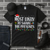 Most Likely To Shake The Presents Family Matching Christmas Tall T-Shirt