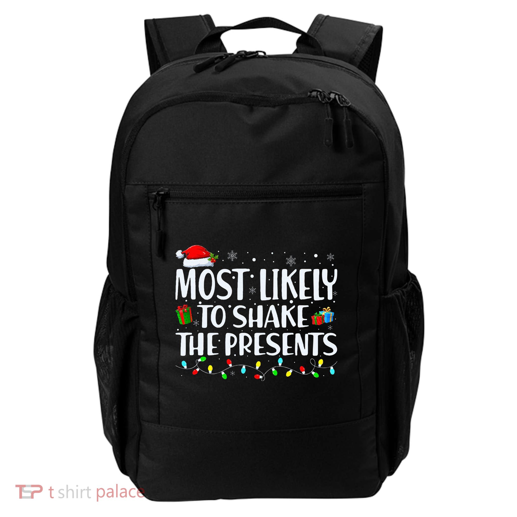 Most Likely To Shake The Presents Family Matching Christmas Backpack