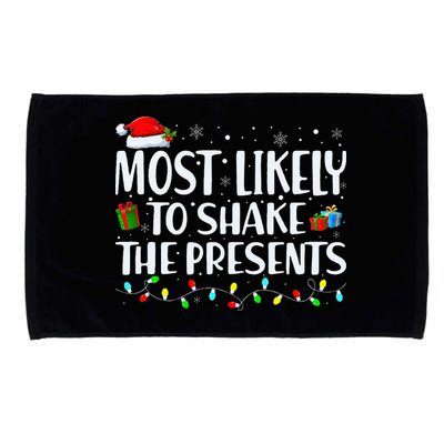 Most Likely To Shake The Presents Family Matching Christmas Microfiber Hand Towel