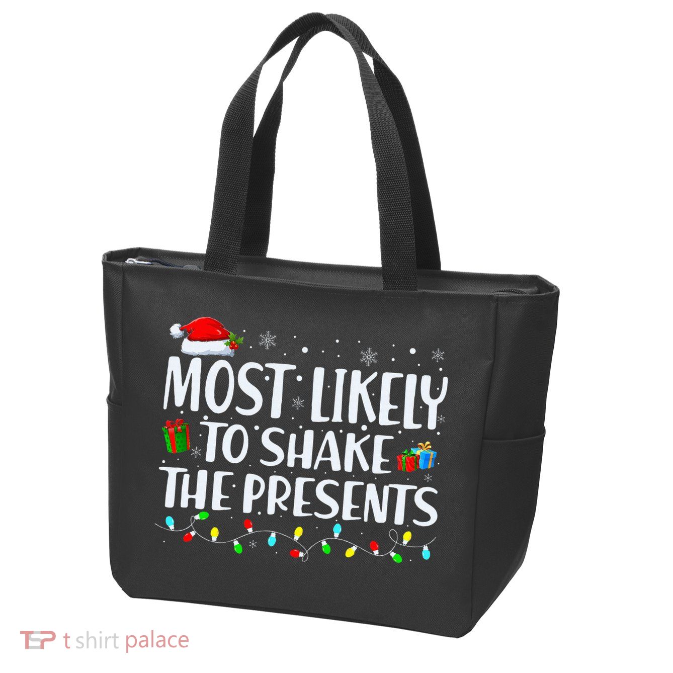 Most Likely To Shake The Presents Family Matching Christmas Zip Tote Bag