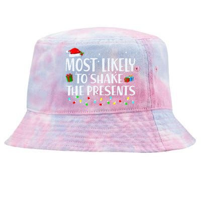 Most Likely To Shake The Presents Family Matching Christmas Tie-Dyed Bucket Hat