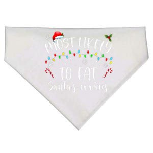 Most Likely To Eat Santas Cookies Family Christmas Holiday Gift USA-Made Doggie Bandana