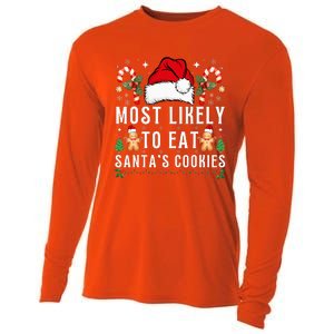 Most Likely To Eat Santa's Cookies Christmas Matching Family  Cooling Performance Long Sleeve Crew