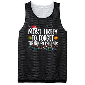 Most Likely To Forget The Hidden Presents Family Christmas Mesh Reversible Basketball Jersey Tank