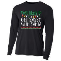 Most Likely To Get Sassy With Santa Christmas Family Cooling Performance Long Sleeve Crew