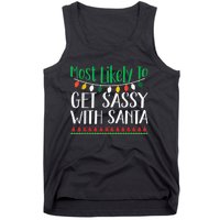 Most Likely To Get Sassy With Santa Christmas Family Tank Top