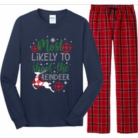 Most Likely To Shoot The Reindeer Christmas Long Sleeve Pajama Set