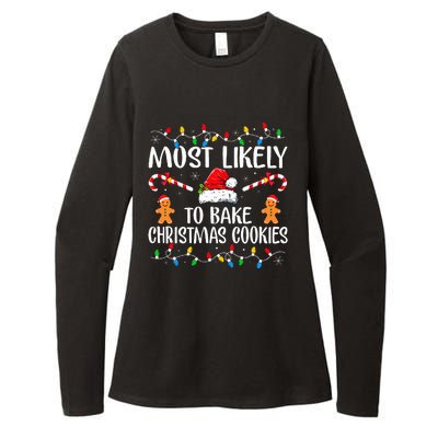 Most Likely To Bake Christmas Cookies Funny Baker Christmas  Womens CVC Long Sleeve Shirt