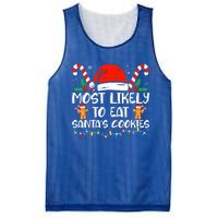 Most Likely To Eat Santas Cookies Family Christmas Holiday Gift Mesh Reversible Basketball Jersey Tank