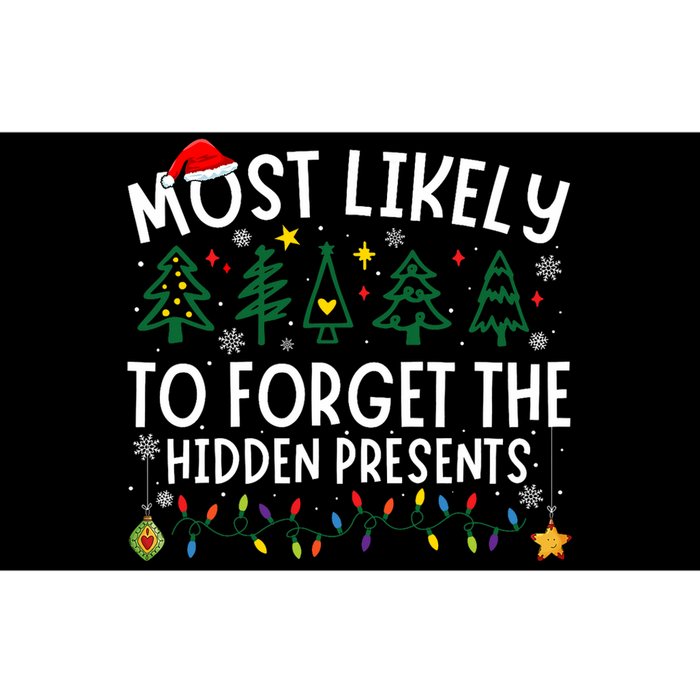 Most Likely To Forget The Hidden Presents Matching Christmas Bumper Sticker