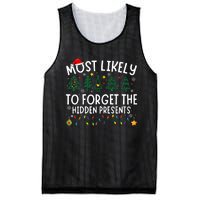 Most Likely To Forget The Hidden Presents Matching Christmas Mesh Reversible Basketball Jersey Tank