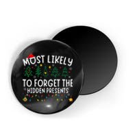 Most Likely To Forget The Hidden Presents Matching Christmas Magnet