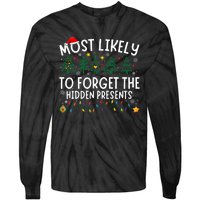 Most Likely To Forget The Hidden Presents Matching Christmas Tie-Dye Long Sleeve Shirt