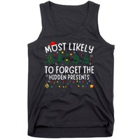 Most Likely To Forget The Hidden Presents Matching Christmas Tank Top