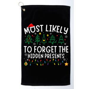 Most Likely To Forget The Hidden Presents Matching Christmas Platinum Collection Golf Towel