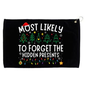 Most Likely To Forget The Hidden Presents Matching Christmas Grommeted Golf Towel