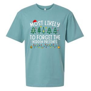 Most Likely To Forget The Hidden Presents Matching Christmas Sueded Cloud Jersey T-Shirt