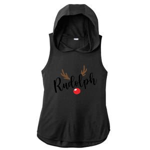 Most Likely To Try Ride Rudolph Funny ChristmasChristmas Gift Christmas In Ju Ladies PosiCharge Tri-Blend Wicking Draft Hoodie Tank