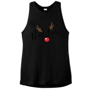 Most Likely To Try Ride Rudolph Funny ChristmasChristmas Gift Christmas In Ju Ladies PosiCharge Tri-Blend Wicking Tank