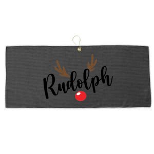 Most Likely To Try Ride Rudolph Funny ChristmasChristmas Gift Christmas In Ju Large Microfiber Waffle Golf Towel