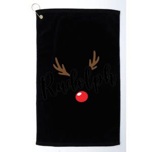 Most Likely To Try Ride Rudolph Funny ChristmasChristmas Gift Christmas In Ju Platinum Collection Golf Towel