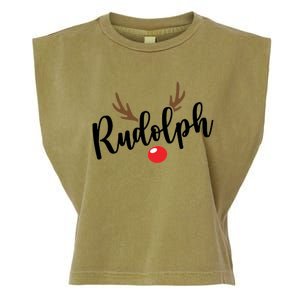 Most Likely To Try Ride Rudolph Funny ChristmasChristmas Gift Christmas In Ju Garment-Dyed Women's Muscle Tee