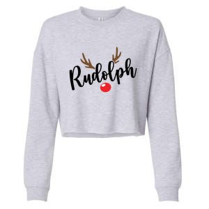 Most Likely To Try Ride Rudolph Funny ChristmasChristmas Gift Christmas In Ju Cropped Pullover Crew