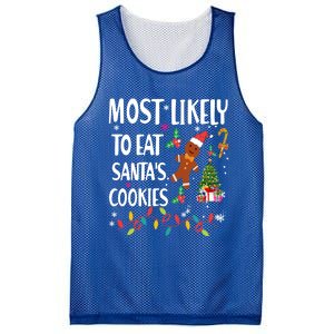 Most Likely To Eat Santas Cookies Family Matching Gift Mesh Reversible Basketball Jersey Tank